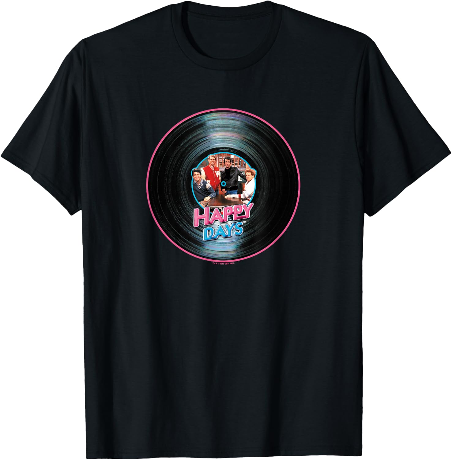 Happy Days On The Record T-Shirt - T-Shirt | Black