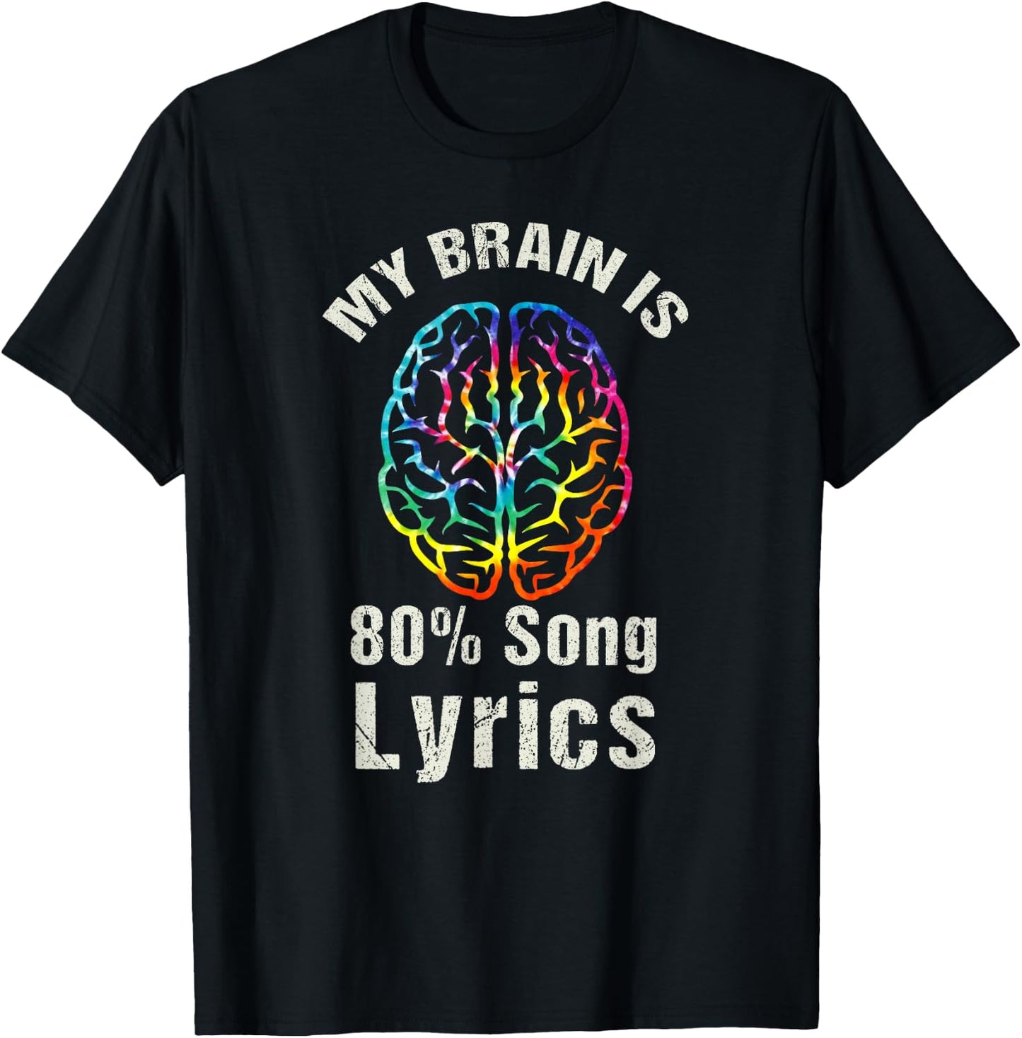 My brain is 80 percent song lyrics Music Musician Women Men T-Shirt - T-Shirt | Black