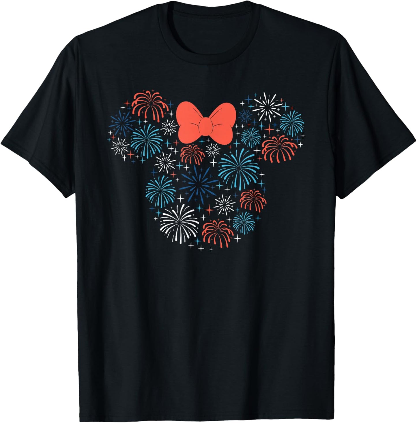Disney Minnie Mouse Fireworks Americana Small T-Shirt - T-Shirt | Black