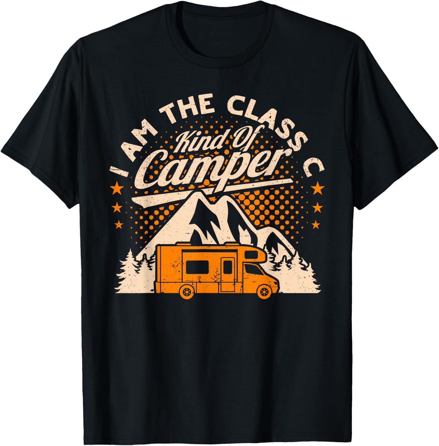 RV Class C Kind of Camper Funny Camping Man Women T-Shirt - T-Shirt | Black