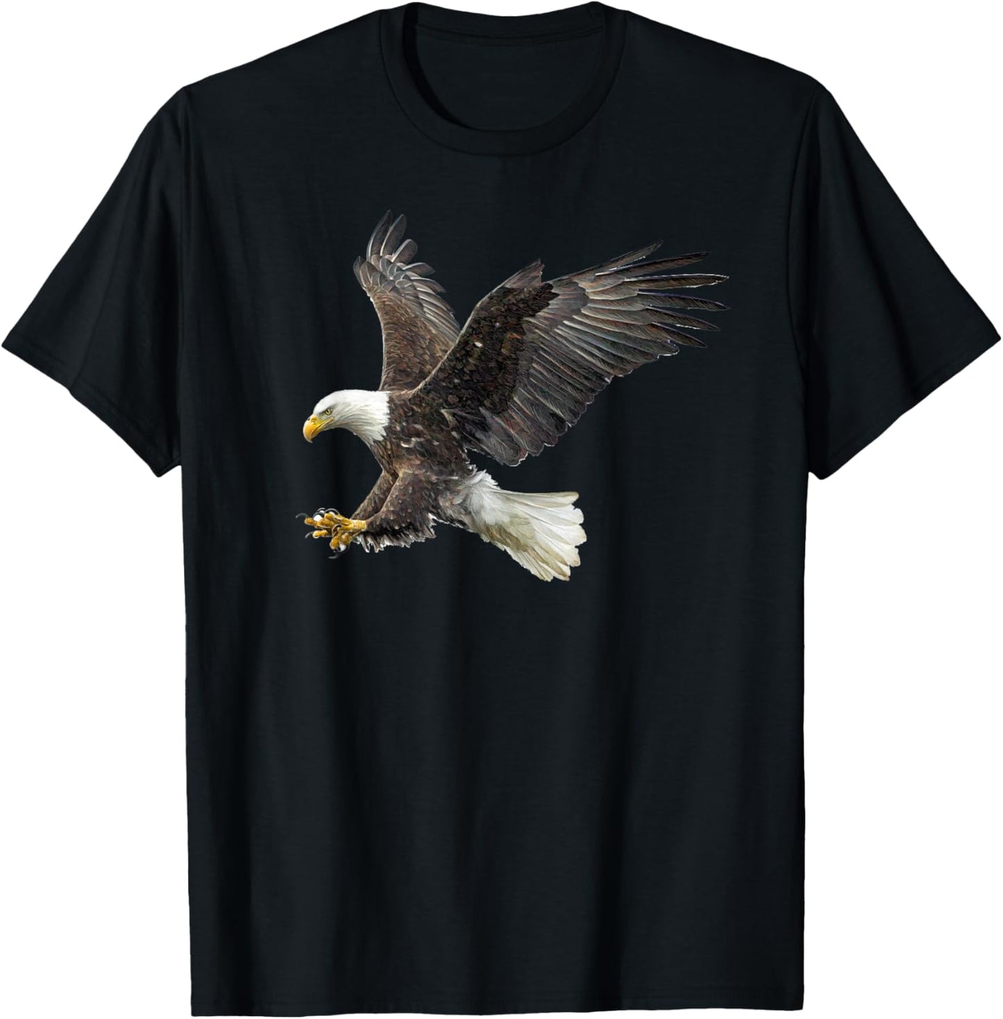 Majestic Flying American Bald Eagle Small T-Shirt - T-Shirt | Black