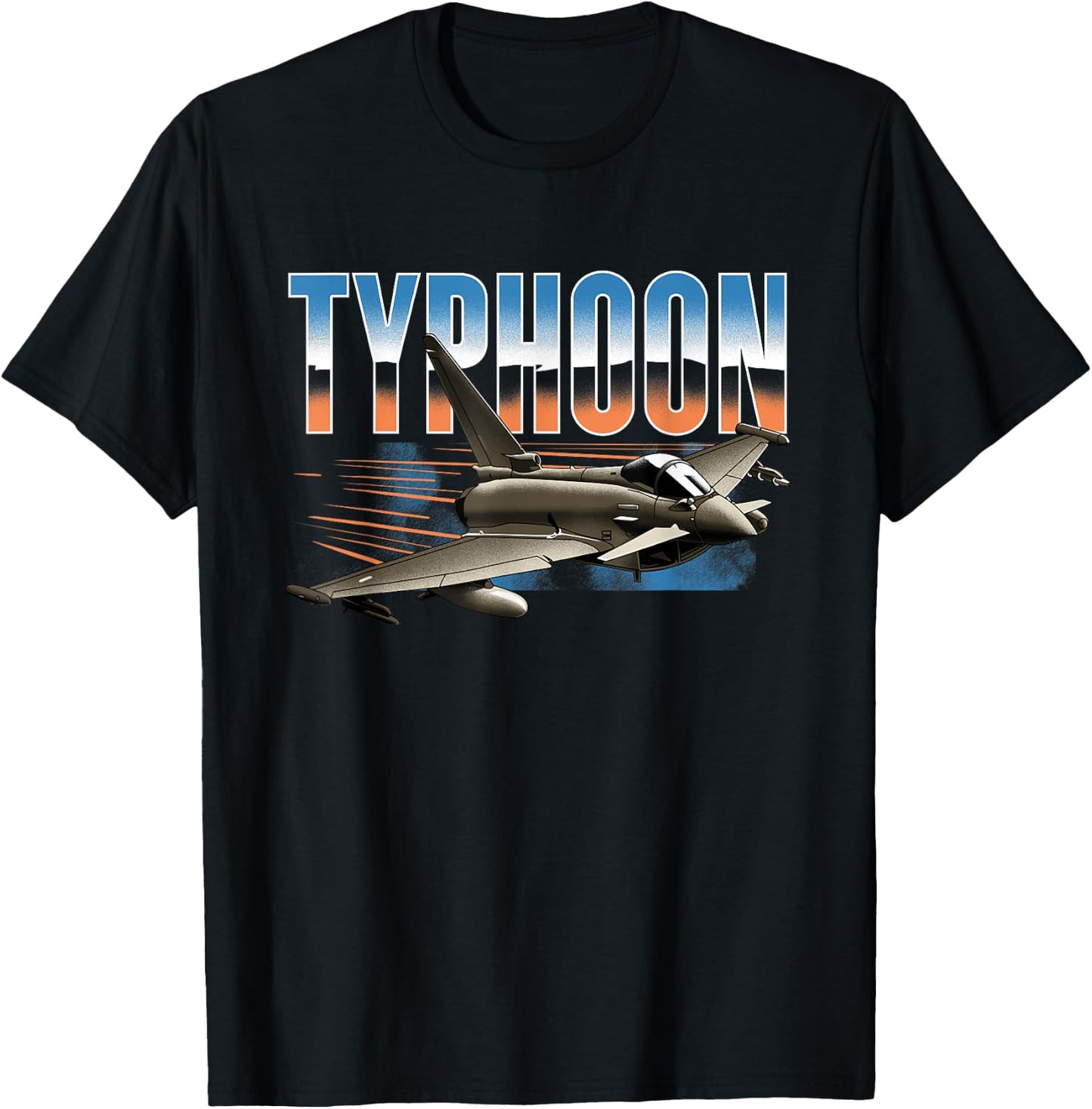 Military Warbird Airplane Typhoon T-Shirt - T-Shirt | Black