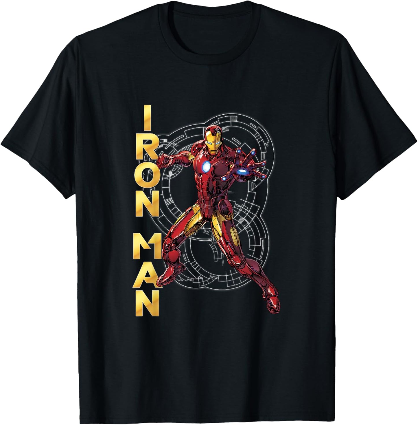 Kids Marvel Avengers Assemble Iron Man Tech Kids Graphic T-Shirt - T-Shirt | Black