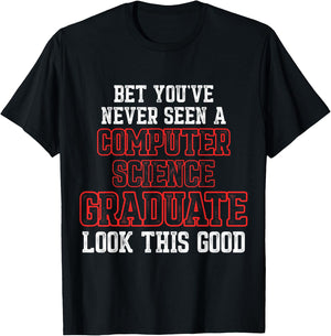 Computer Science IT Graduate Seen Graduation T-Shirt - T-Shirt | Black
