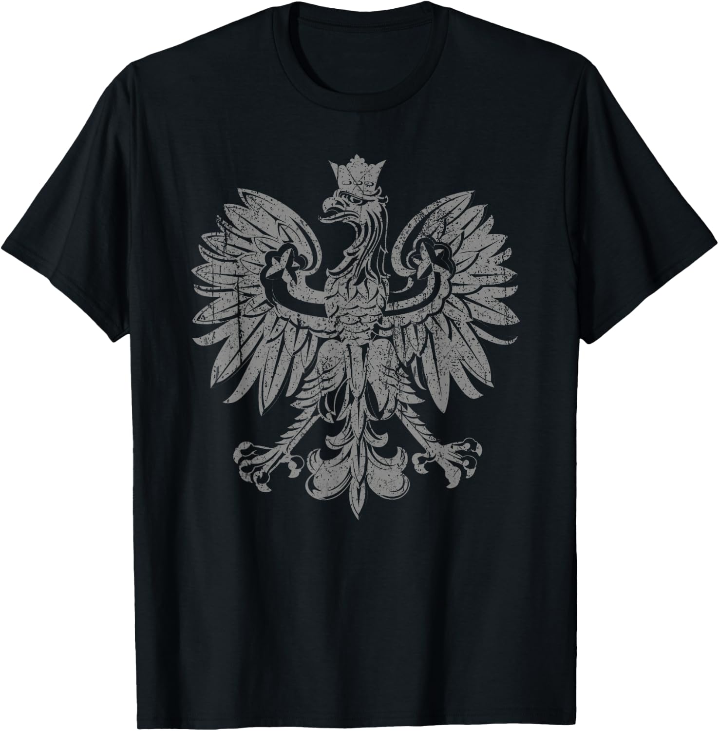 Polish Eagle, Poland Coat of arms, Polish Pride Retro Flag T-Shirt - T-Shirt | Black