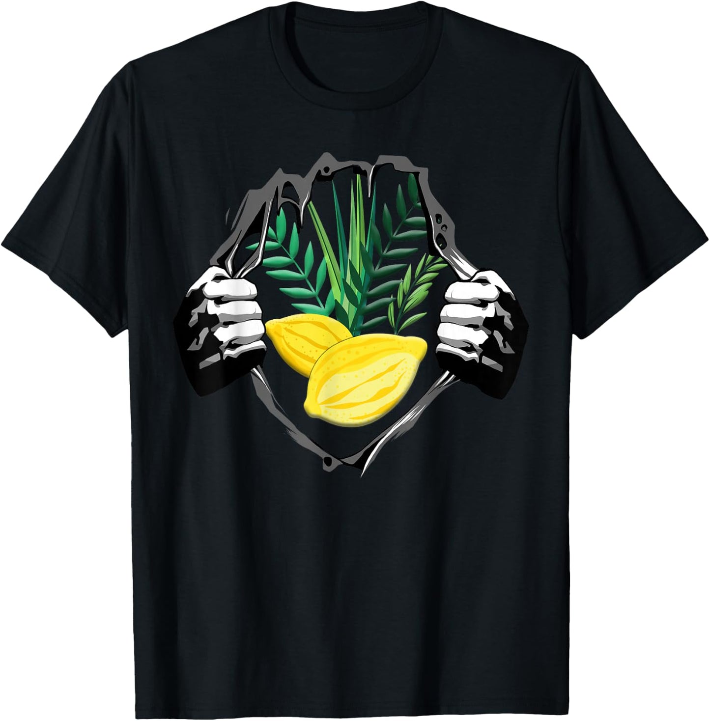 Super Sukkot Lulav and Etrog Funny Holiday Jewish Hebrew T-Shirt - T-Shirt | Black