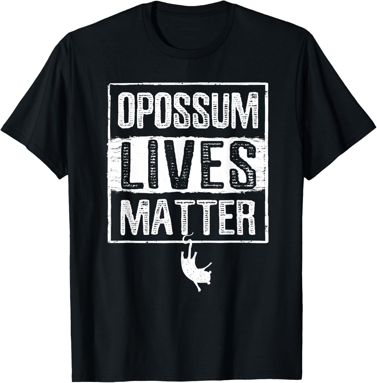 Opossum Lives Matter Animal Funny Sleeping Opossum T-Shirt - T-Shirt | Black