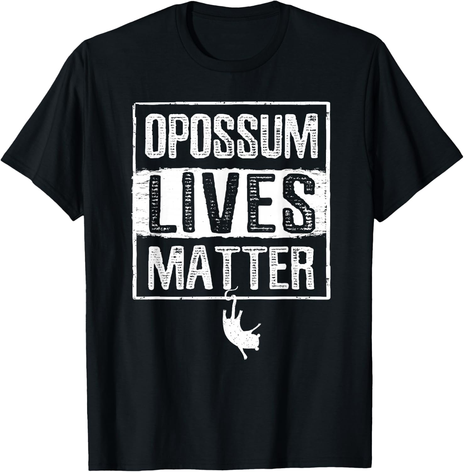 Opossum Lives Matter Animal Funny Sleeping Opossum T-Shirt - T-Shirt | Black