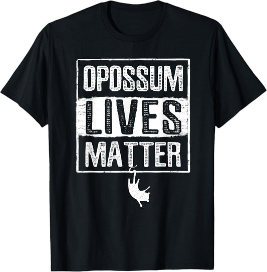 Opossum Lives Matter Animal Funny Sleeping Opossum T-Shirt - T-Shirt | Black