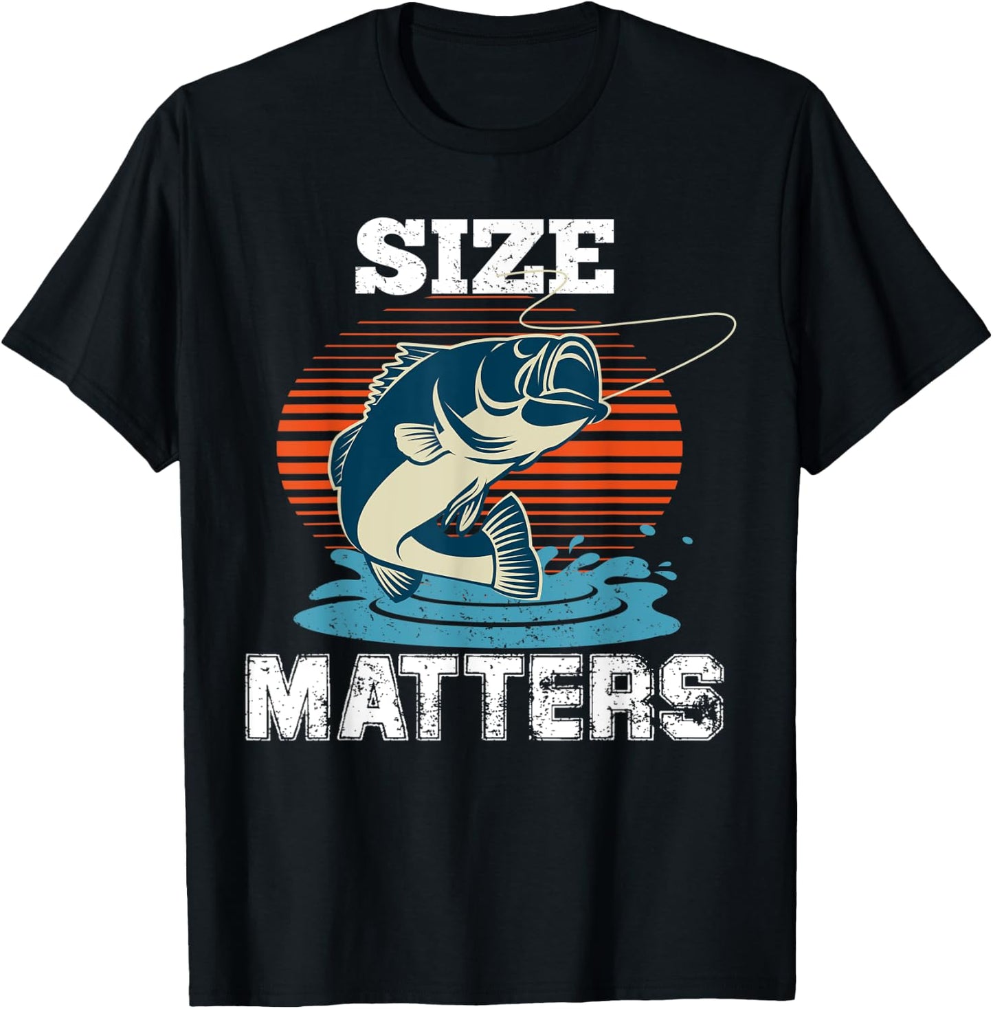 Size Matters Fishing T-Shirt - T-Shirt | Black