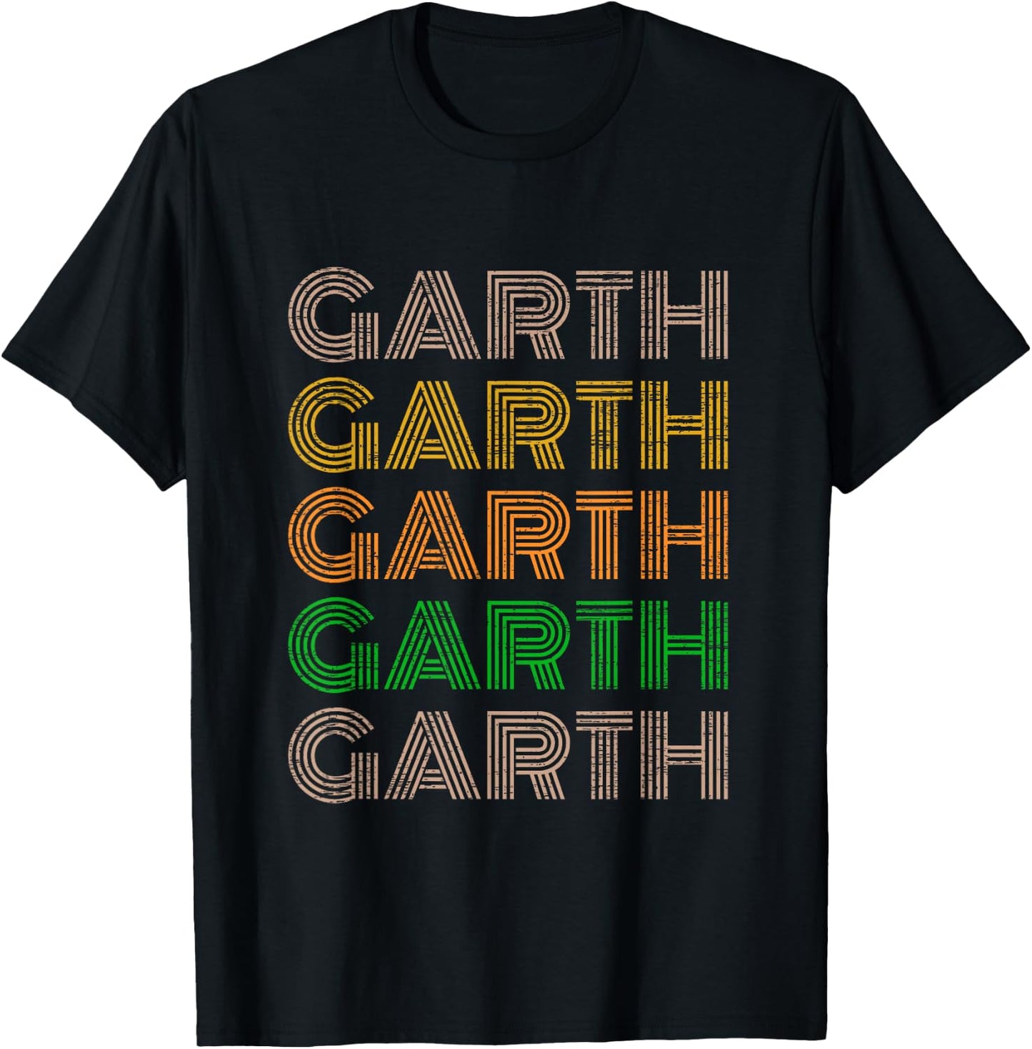 Love Heart Garth Grunge/Vintage Style Black Garth T-Shirt - T-Shirt | Black