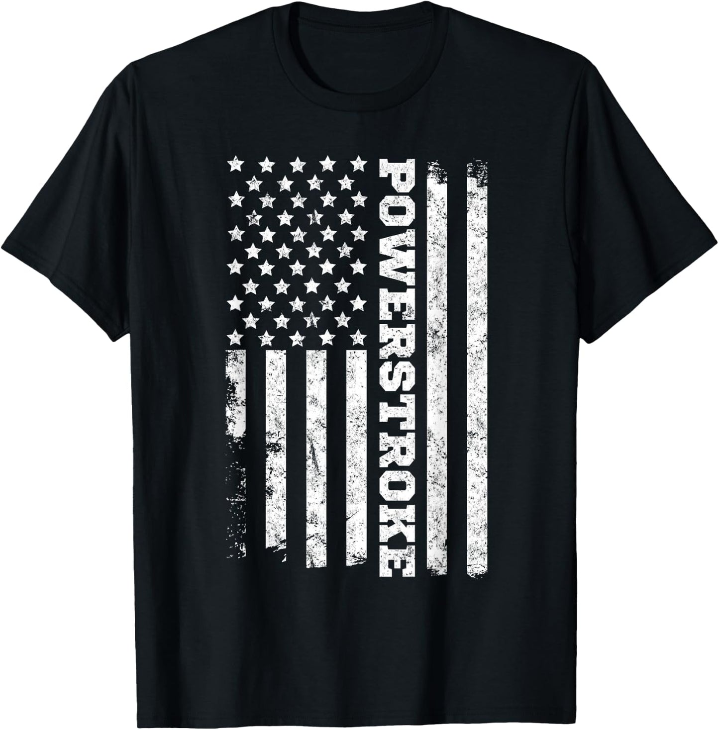 American Flag Powerstroke T-Shirt - T-Shirt | Black