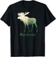 State Of Montana Moose Forest Tree Hunter Wildlife Gift T-Shirt - T-Shirt | Black