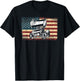 Dirt Track Racing Sprint Car Vintage Retro American Flag T-Shirt - T-Shirt | Black