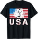 Volleyball USA team American flag US Volleyball men women T-Shirt - T-Shirt | Black