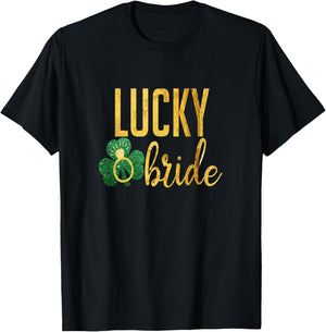 Irish Lucky Bride St Patrick Wedding T-Shirt - T-Shirt | Black