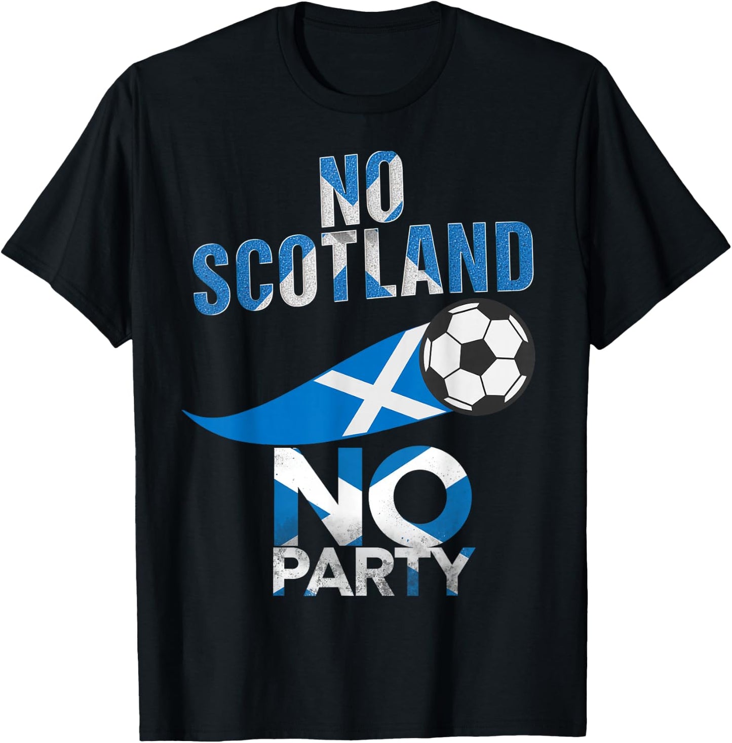 Scotland Flag Soccer Football - Scottish Futbol Fan T-Shirt - T-Shirt | Black