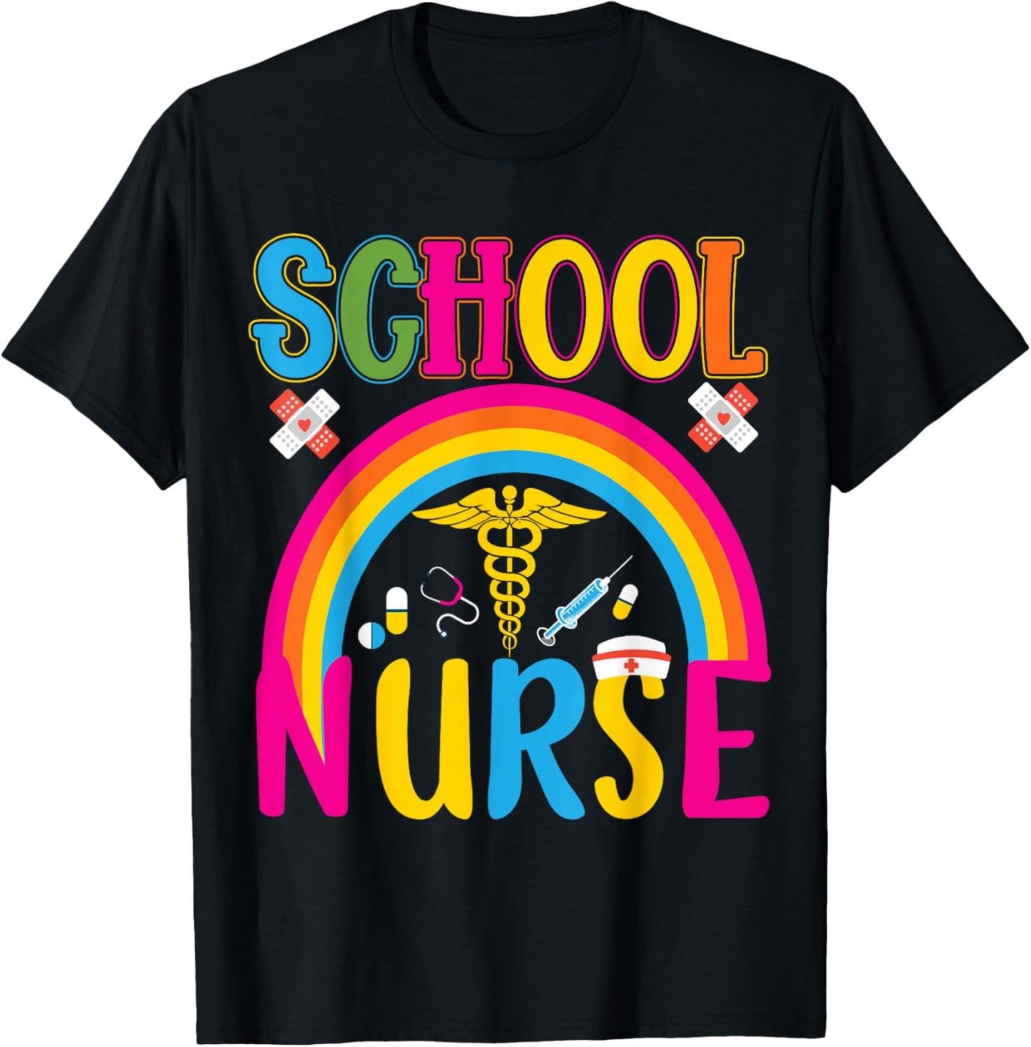 School Nurse | School Nurse T-Shirt - T-Shirt | Black