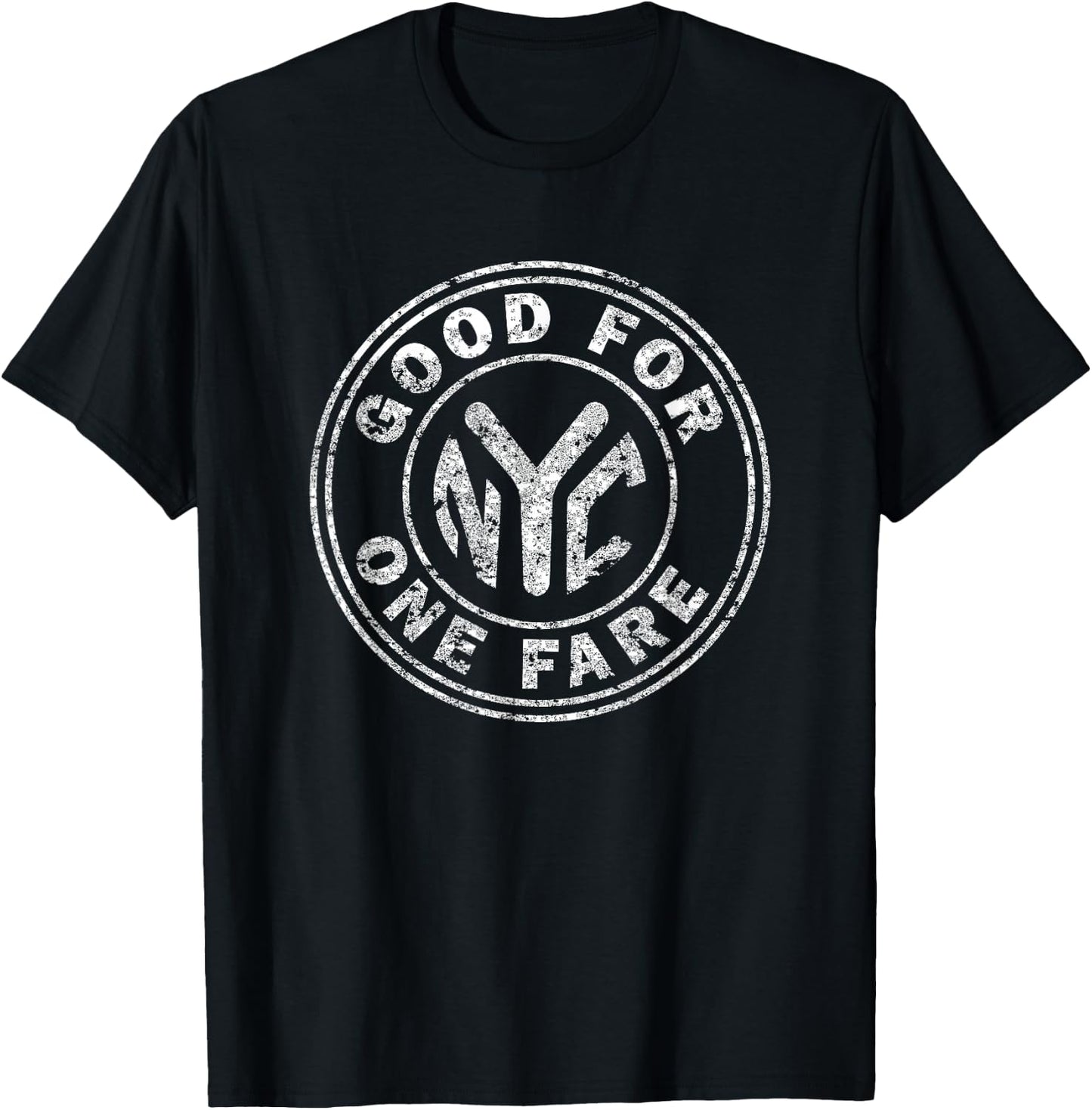 Retro Vintage NYC Subway New York Subway Token Graphic T-Shirt - T-Shirt | Black