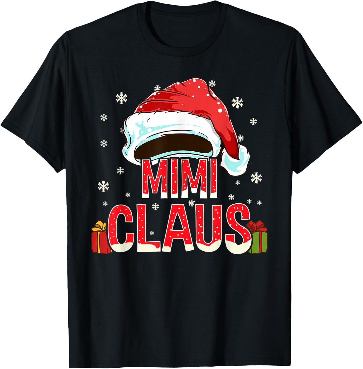 Mimi Claus Shirt Group Gifts Matching Family Christmas T-Shirt - T-Shirt | Black