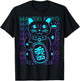 Maneki Neko Cat Japanese Lucky Cat Retro T-Shirt - T-Shirt | Black