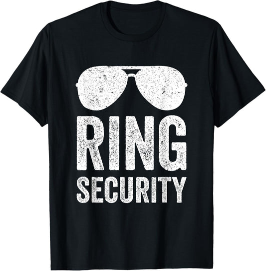 Ring Security Funny for Ring Bearer Boys Youth Men T-Shirt - T-Shirt | Black