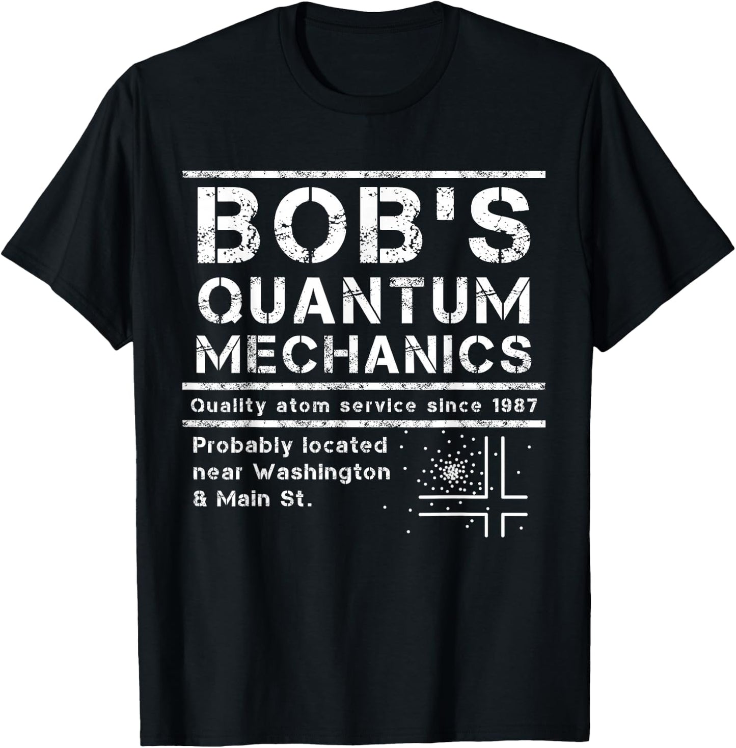 Funny Physics Theory of Quantum Mechanism - Physics T-Shirt - T-Shirt | Black