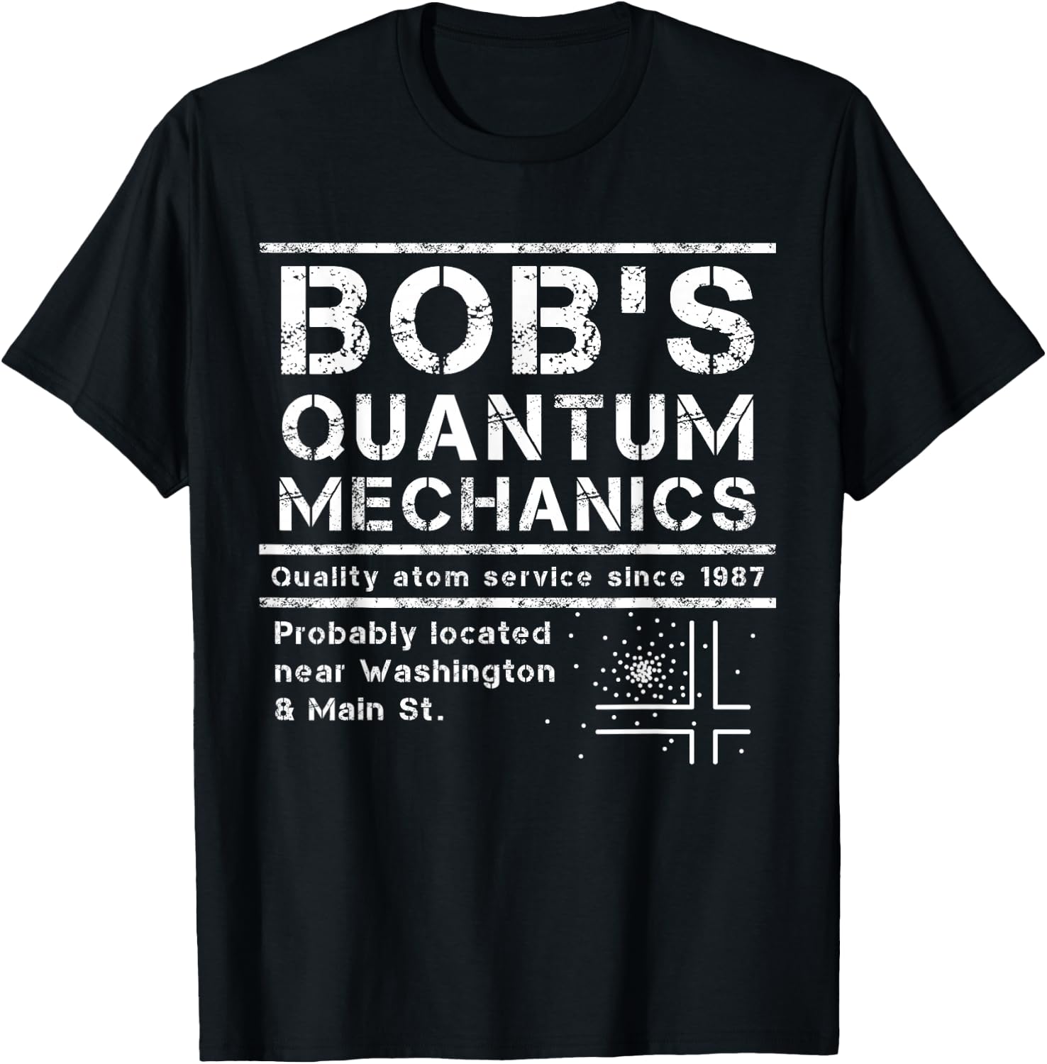 Funny Physics Theory of Quantum Mechanism - Physics T-Shirt - T-Shirt | Black