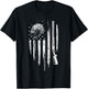 Turkey Hunting American Flag Thunder Chicken Gift Hunter T-Shirt - T-Shirt | Black