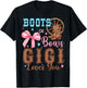 Boots or Bows Gender Reveal Decorations Gigi Loves You T-Shirt - T-Shirt | Black