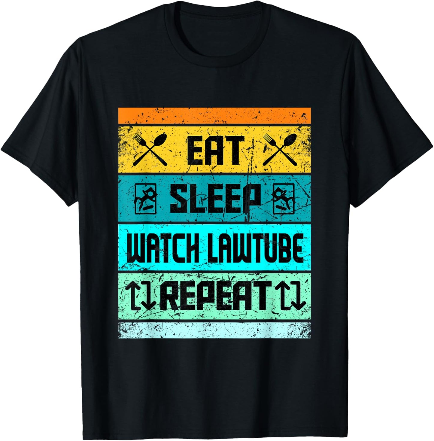 Retro Vintage Law Tube Crime Law School And Lawyer T-Shirt - T-Shirt | Black