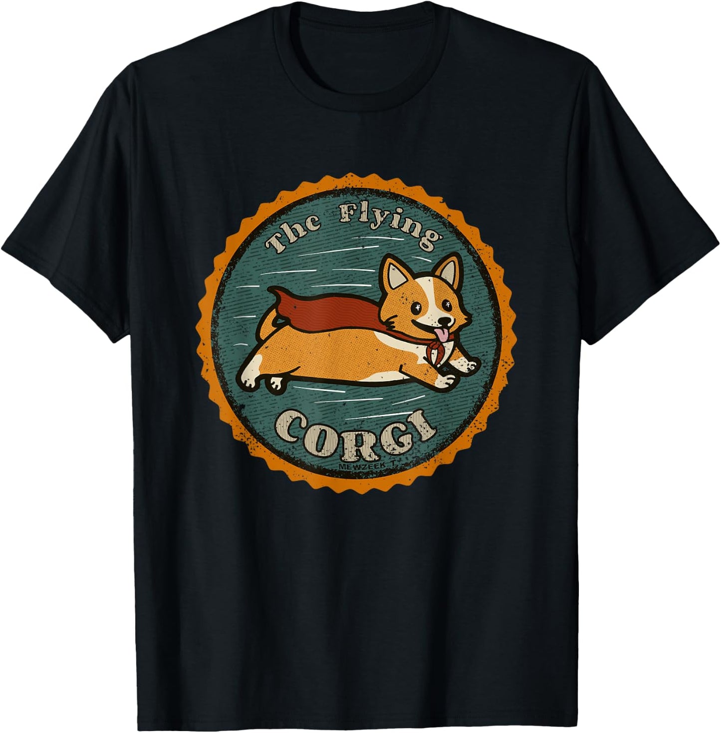 Corgi Super Hero T-Shirt - T-Shirt | Black