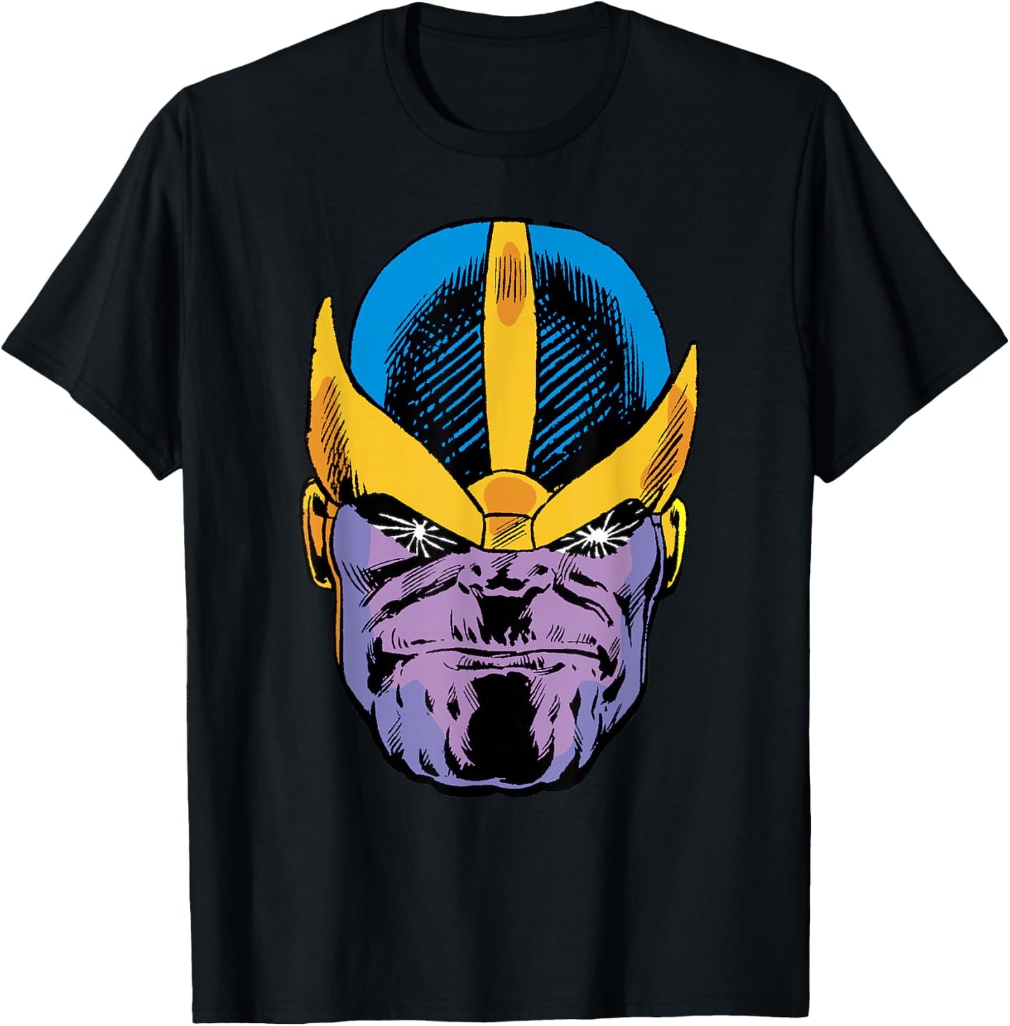 Marvel Thanos Classic Comic Big Face T-Shirt - T-Shirt | Black