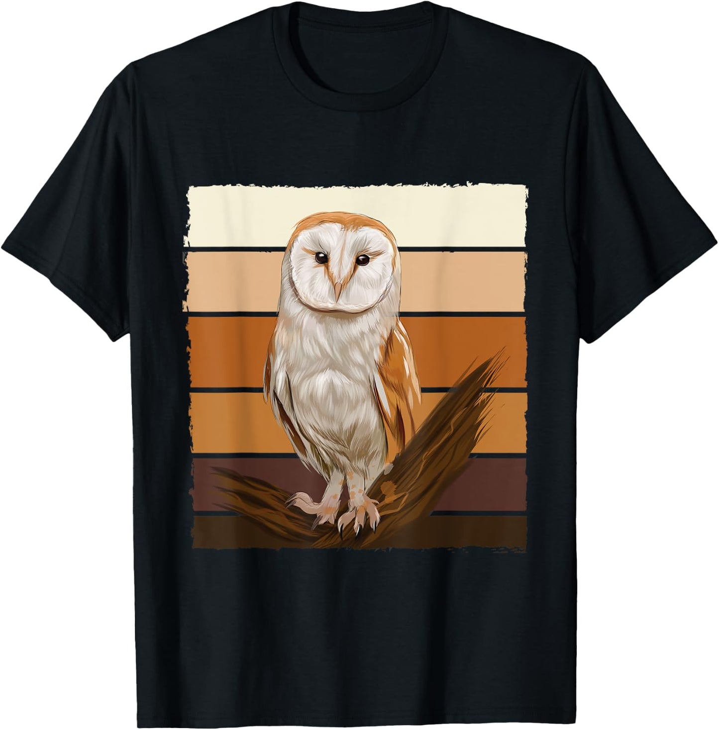 Vintage Barn Owl T-Shirt - T-Shirt | Black