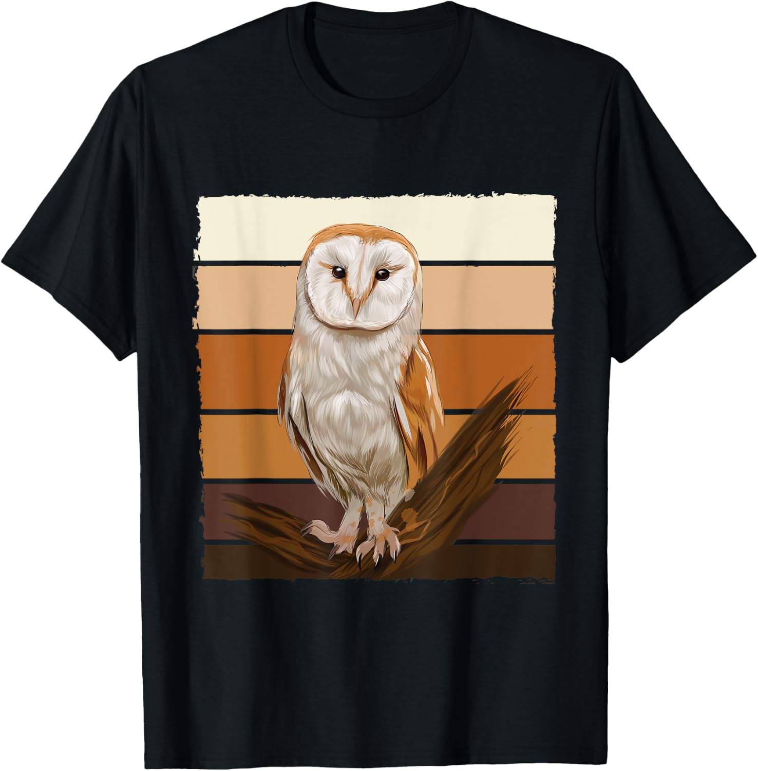 Vintage Barn Owl T-Shirt - T-Shirt | Black