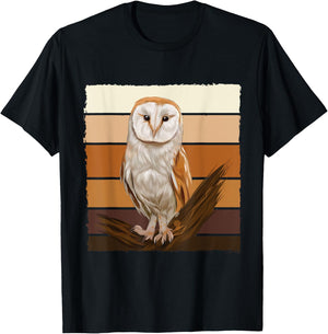 Vintage Barn Owl T-Shirt - T-Shirt | Black