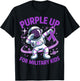 Purple Up for Military Kids Military Child Month Astronaut T-Shirt - T-Shirt | Black