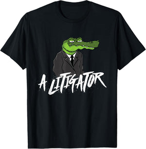 A Litigator - Lawyer Law School Degree Attorney T-Shirt - T-Shirt | Black