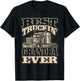 Best Truckin Grandpa Ever Semi Truck Trucker T-Shirt - T-Shirt | Black