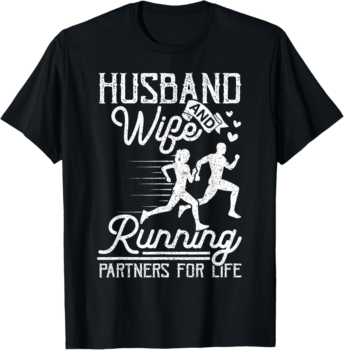 Fitness Running Shirt - Matching Couples Workout Outfits T-Shirt - T-Shirt | Black