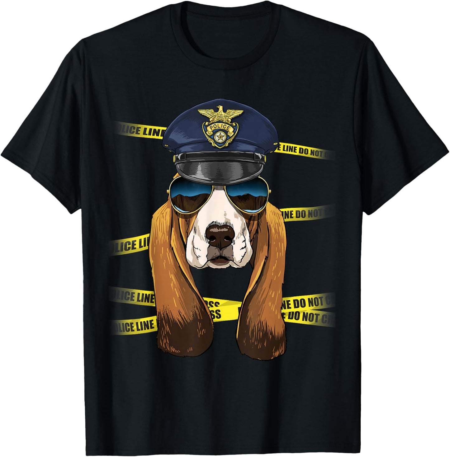 Basset Hound Police Basset Hound K-9 Dog Lover T-Shirt - T-Shirt | Black