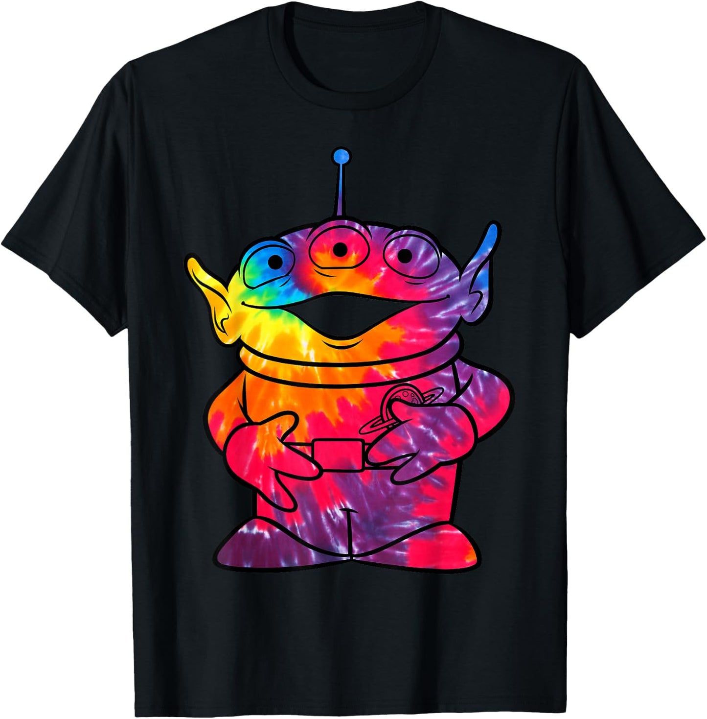 Disney Pixar Toy Story Tie-Dye Alien Portrait T-Shirt - T-Shirt | Black