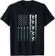 Discus Thrower Track And Field Vintage America Flag USA T-Shirt - T-Shirt | Black
