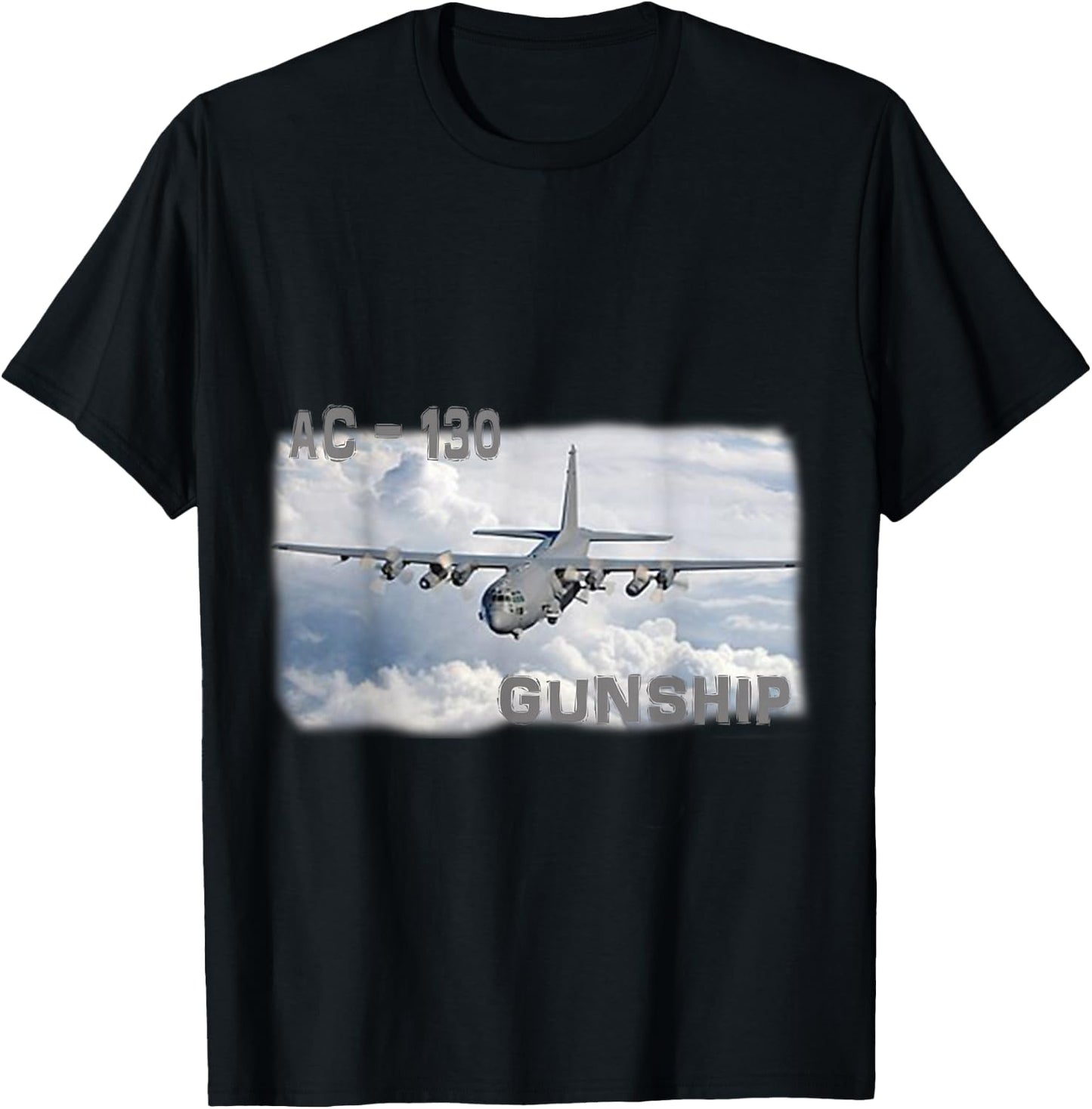 Ac 130 Gunship Military Airplane Adult Children Shirt T-Shirt - T-Shirt | Black