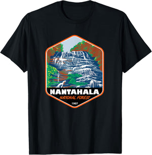 Nantahala National Forest North Carolina Badge T-Shirt - T-Shirt | Black