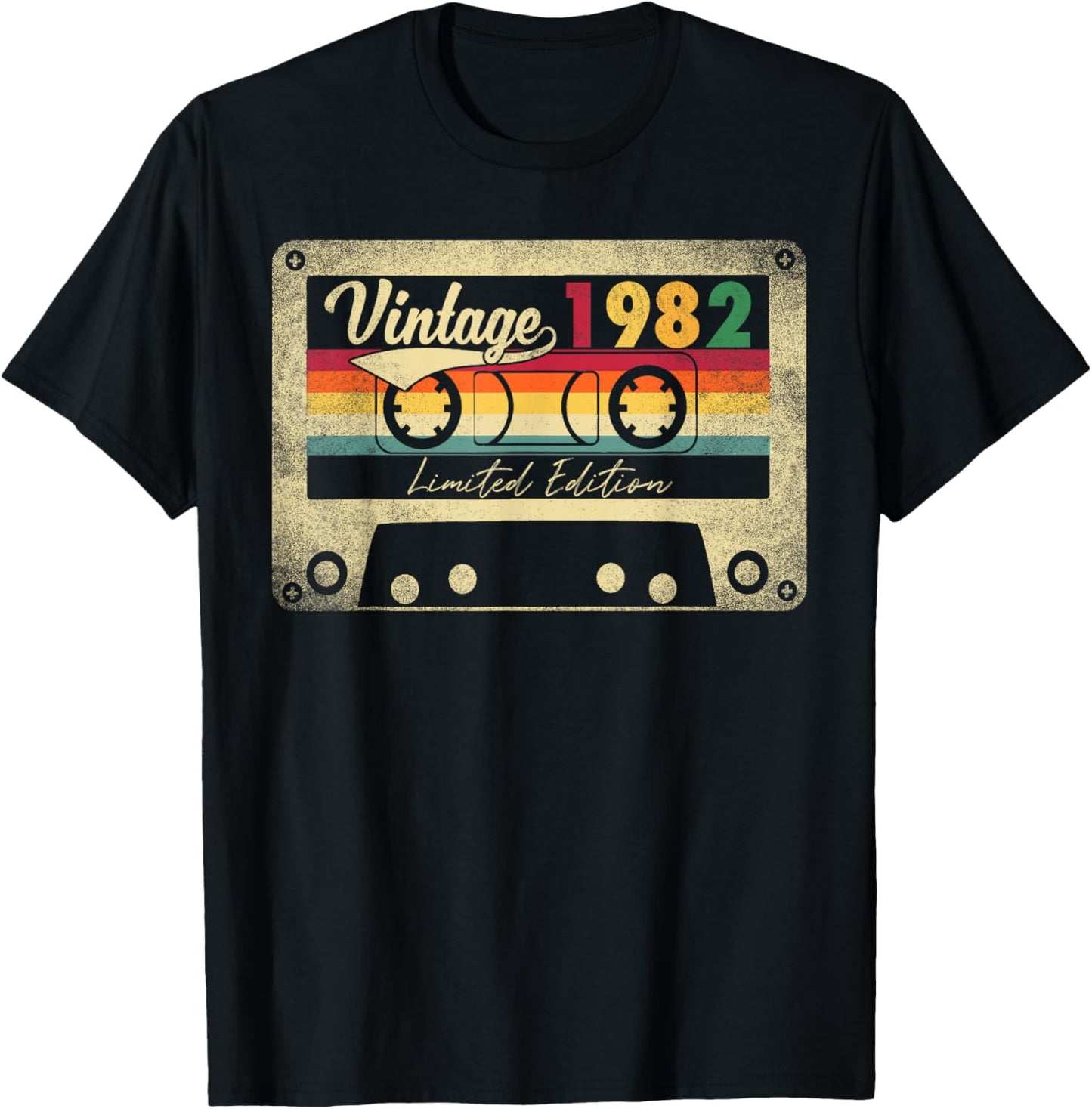 Limited Edition Vintage Best Of 1982 43rd Birthday Gift T-Shirt - T-Shirt | Black