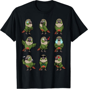 Green Cheek Conure Green-cheeked Parakeet Bird Parrot T-Shirt - T-Shirt | Black