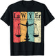 Lawyer Periodic Table Elements Nerd Lawyer Vintage T-Shirt - T-Shirt | Black