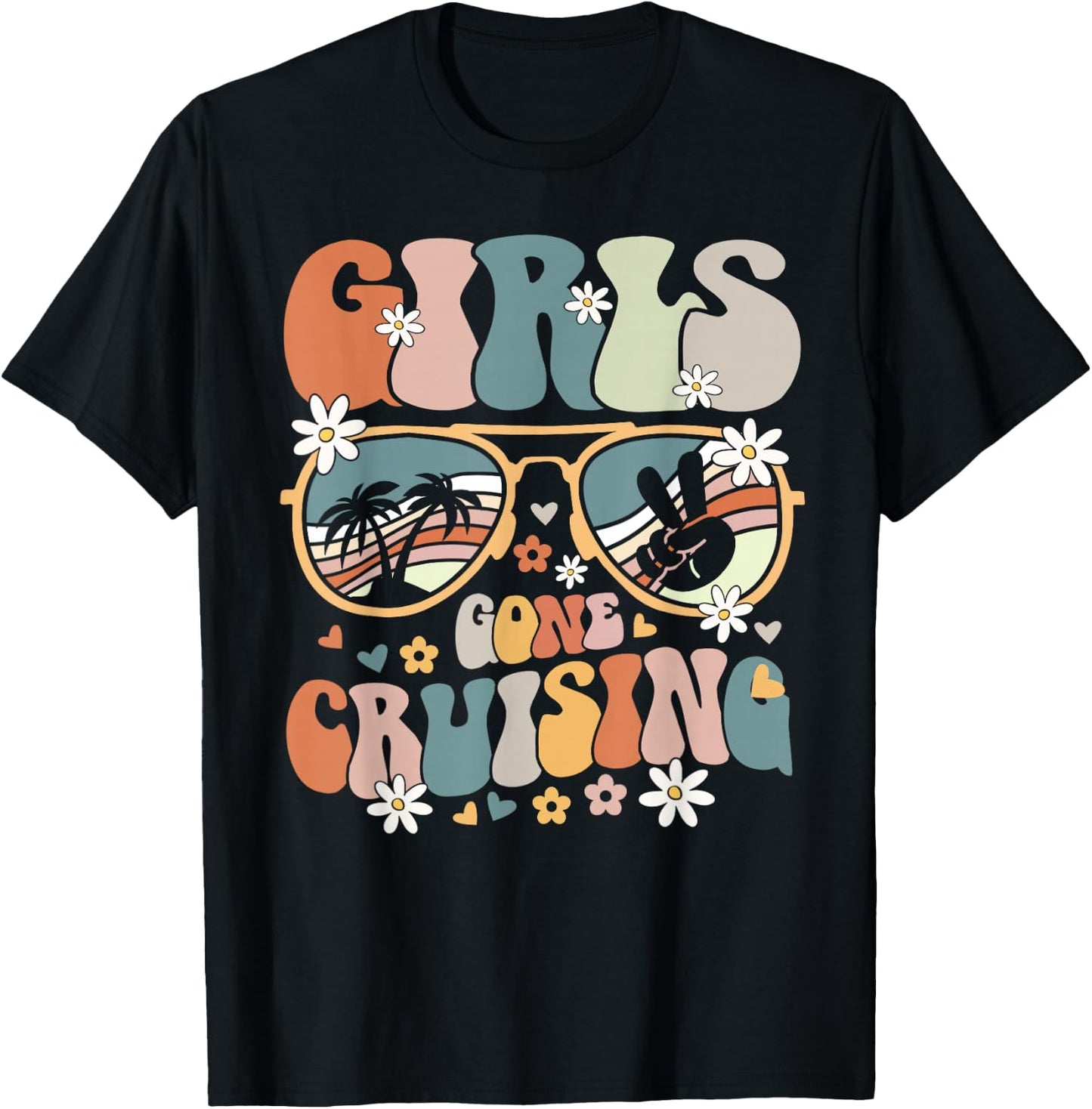 Cruise Squad Matching Girls Gone Cruising 2025 Women Girls T-Shirt - T-Shirt | Black