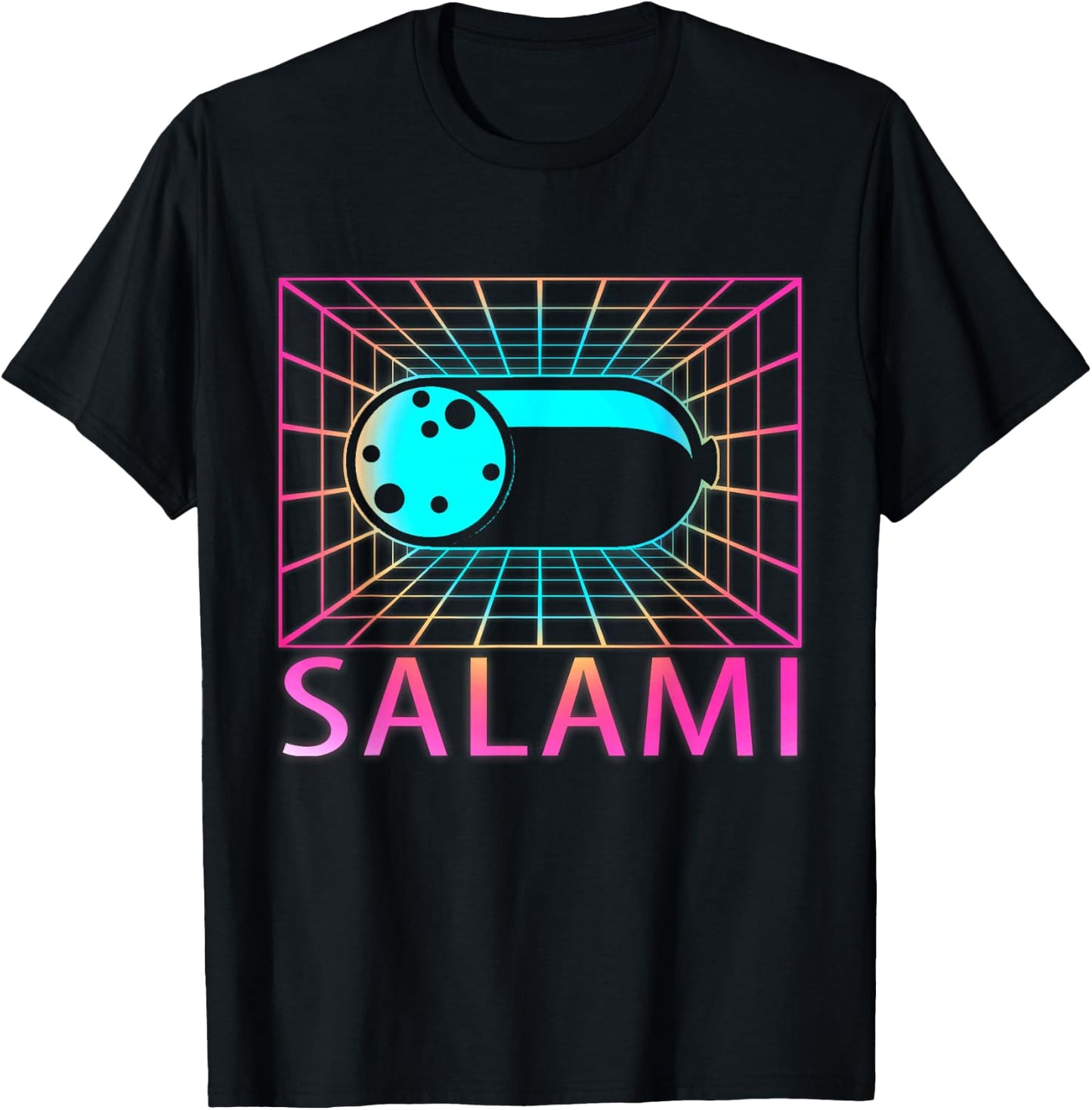 Salami Retro Gift T-Shirt - T-Shirt | Black